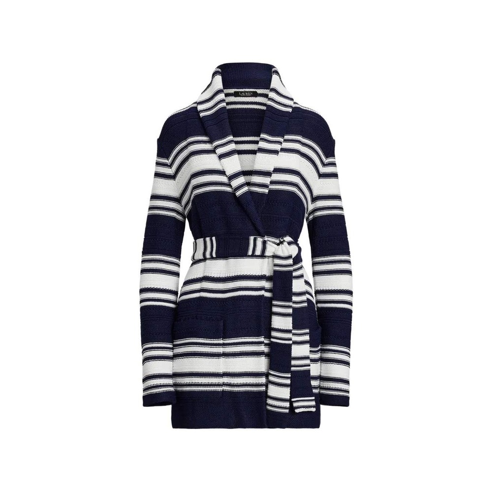 Lauren Ralph Lauren striped belted cardigan Size Large